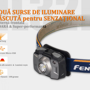 Lanterna frontala Fenix HL32R  600 lumeni 73 metri sursa lumina