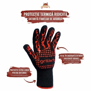 Manusi din bumbac si aramida pentru gratar Grillart Fire Edition - GA-1002-1 - Img 2