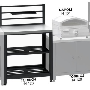 Masa cu rafturi modulara Torino 4 Cattara pentru bucatarie exterioara 80x47x123cm - TT14128 - Img 7