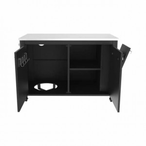 Modul bucatarie de exterior cu 2 usi, spatii depozitare si blat de lucru din inox Cozze negru 120 x 60 x 90 cm - 90526 3