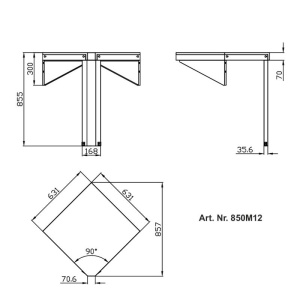 Modul de colt pentru imbinare bucatarie exterioara ALL GRILL - 850M12 - Img 2