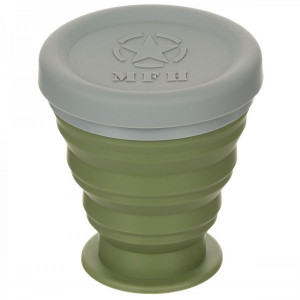 Pahar pliabil cu capac, silicon, BPA free, 200 ml MFH - OUTMA.33399 2
