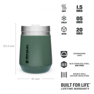 Pahar Termoizolant Stanley GO The Everyday Tumbler Hammertone Green 0.29 Litri - 10-10292-001 3