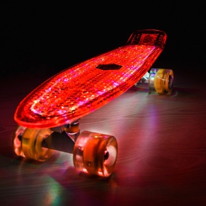 Penny board Mad Cruiser Full LED ABEC 7-rosu - Img 6
