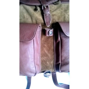 Rucsac Piele Vanator Nobil Hunt cu 2 Buzunare Exterioare - Img 3