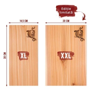 Set 2 placi din lemn de cedru XXL 30x20x1 cm pentru gatit la gratar Grillart - GA-1003-7 - Img 2