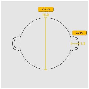 Tava din fonta pentru pizza Lodge 38 cm - L-BW15PP - Img 14