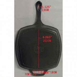 Tigaie grill adanca patrata din fonta cu maner Lodge 26,7 cm - L-8SGP3 5
