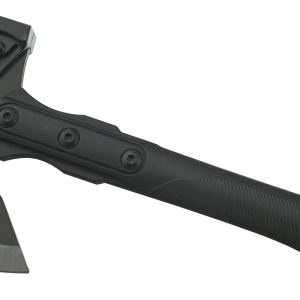 Topor multifunctional Cattara, solid, negru, 27cm, ciocan, cheie universala, amnar, teaca plastic - TT13265