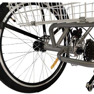 Tricicletă 24" pentru adulți BR CYCLES Pro2008-VB, cadru oțel 16", 7 viteze, frâne V-Brake/tambur, negru - Img 9