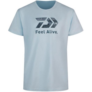 Tricou Daiwa D-Vec Hoodie Trout Light Blue