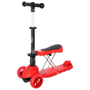 Trotineta 2in1 Nils Fun HLB12 2in1 120 mm, rosu