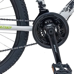Bicicleta BR TARGET Carrier 29", 21 viteze, frane pe disc, cadru otel 17", manete secventiale, alb\negru - Img 6