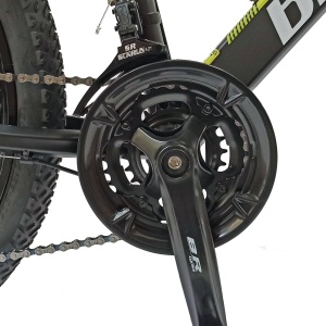 Bicicleta BR Tornado 24", 21 viteze, frane pe disc, cadru din aluminiu 13", manete secventiale, negru - Img 9