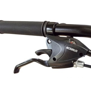Bicicleta BR Tornado 26", 21 viteze, frane pe disc, cadru din aluminiu 13.5", manete secventiale, roz - Img 9