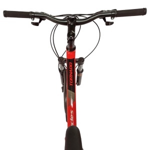 Bicicleta BR Tornado ProMG 24", jante MAGNEZIU, 21 viteze, frane pe disc, cadru din aluminiu 13", manete secventiale, rosu - Img 7