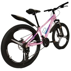 Bicicleta BR Tornado ProMG 26", jante MAGNEZIU, 21 viteze, frane pe disc, cadru din aluminiu 13.5", manete secventiale, roz - Img 2