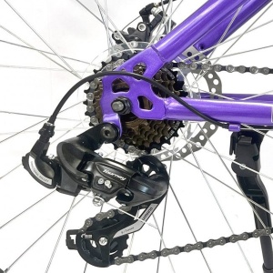 Bicicleta BR TSUNAMI PRO2025 26", 21 viteze, frane pe disc, cadru otel 15", manete secventiale, violet - Img 6