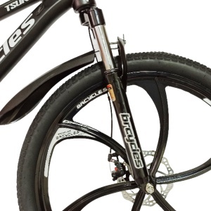 Bicicleta BR Tsunami ProMG 24", cadru otel 13", jante magneziu, manete secventiale, frane disc, 21 viteze, negru - Img 6