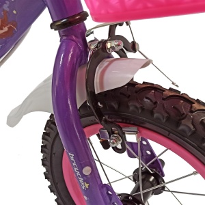 Bicicletă copii BR Linda Kids 12", cadru oțel, mov, varsta 2 - 4 ani - Img 3