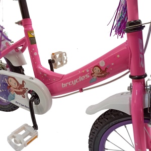 Bicicletă copii BR Linda Kids 16", cadru oțel, roz, varsta 4 - 6 ani - Img 3