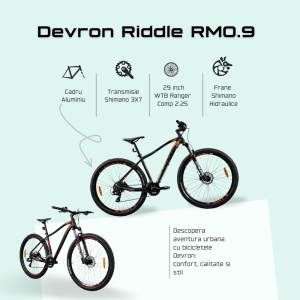 Bicicleta Mtb Devron Riddle 2023 RM0.9 - 29 Inch, M, Gri - Img 5