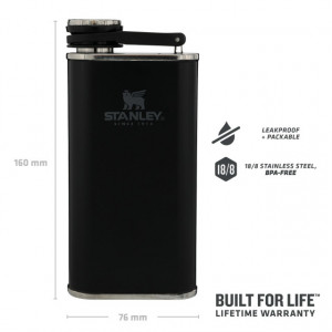 Butelca Stanley pentru alcool The Easy Fill Wide Mouth Flask Stanley Matte Black Pebble 0.24l - 10-00837-127 3