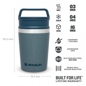Cana Termoizolanta Stanley The Shortstack Travel Mug Hammertone Ice 0.23 L - 10-02887-068 3