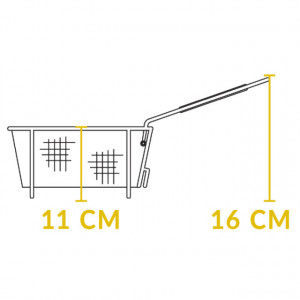 Cos pentru prajire din otel inoxidabil rotund cu diametru de 26 cm pentru ceaunele Lodge - L-10FB2 6