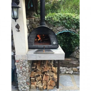 Cuptor traditional pentru pizza pe lemne Maximus negru - MAXIMUSBLACK 4