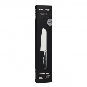 Cutit santoku Fiskars Titanium, 20 cm - Img 2