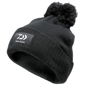 DAIWA Caciula Feel Alive Bobble Hat Black