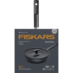 FISKARS Tigaie cu capac pentru sote 28cm, Hard Face - 1075530