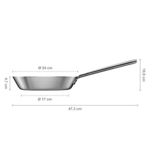 FISKARS Tigaie din otel inoxidabil, fara acoperire antiaderenta, Fiskars Norden, Ø 24 cm - 1067628 - Img 3