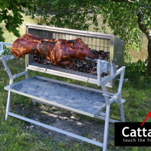 Gratar pe carbune PIGLET cu rotisor electric 30kg Cattara TT13049 - Img 8