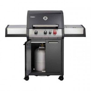 Gratar pe gaz, 3 arzatoare inox, grile fonta, Enders Monroe Black Pro 3 K Turbo - 837133 2