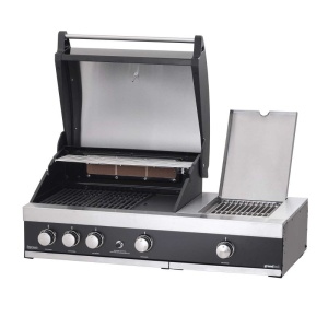 Gratar pe gaz cu 3 arzatoare din inox Grandhall Premium GT3 si arzator lateral sear burner - K03000281A, incastrabil - Img 4
