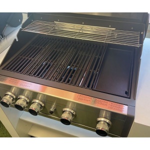 Gratar pe gaz cu 5 arzatoare 4 inox si 1 infrarosu, incastrabil, grile si plita fonta, Grandhall Pro Elite 4 - K04000383A - Img 9