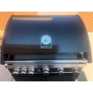 Gratar pe gaz cu 6 arzatoare (5 inox si 1 infrarosu), incastrabil, grile si plita fonta, Grandhall Grandpro Maxim G5 - K05000387A - Img 4