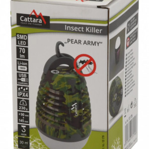 Lampa LED reincarcabila, cu aparat anti-insecte cu UV Pear Army Cattara - TT13179 - Img 7