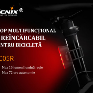 Lanterna bicicleta de spate Fenix BC05R Reincarcabila  10 Lumeni 6 Metri 2