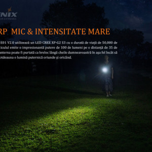 Cumpara Lanterna Fenix E01 V2.0 - 100 Lumeni - 35 Metri - Negru - ADV-427-001 2