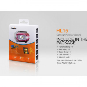 Lanterna frontala Fenix HL15 200 lumeni 50 metri pachet