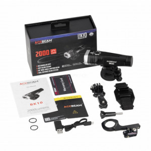 Lanterna reincarcabila pentru bicicleta Acebeam BK10, 2000 lumeni, 289 m 2