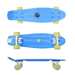 Penny board Mad Cruiser cu roti LED ABEC 7-albastru