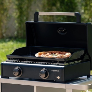Plancha pe gaz Campingaz Onyx 2, 2 arzatoare, 6 kW, fonta emailata, aprindere electronica - 2218080 - Img 4