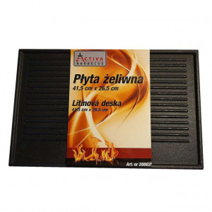 Plita din fonta cu 2 fete neteda si grill 41,5 x 26,5 cm pentru gratarele Activa Lord 302 - 20003