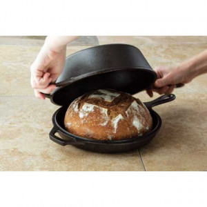Set 2 tigai din fonta cu maner Lodge Combo Cooker 26 cm - L-LCC3 paine
