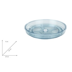 Tava rotativa din plastic reciclat transparent Wenko Victoria - 53311100 - Img 3