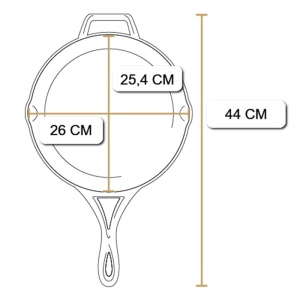 Tigaie adanca rotunda din fonta cu maner triplu asezonata Lodge Blacklock 26 cm - L-BL96SK - Img 10